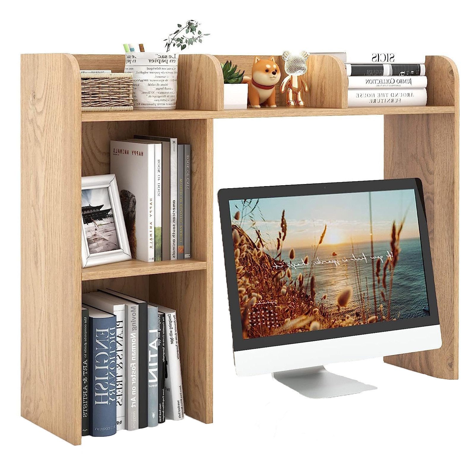 KOMFOTTEU Bücherregal Schreibtischregal, mit 5 offene günstig online kaufen