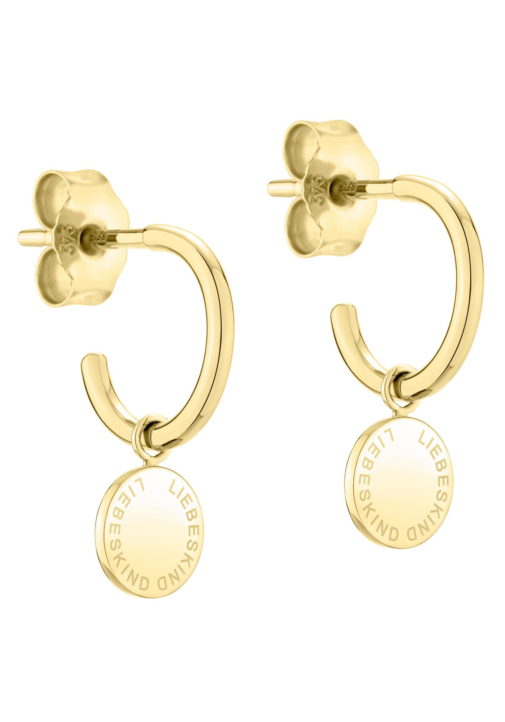 Paar Creolen Schmuck Geschenk Gold 375 Ohrringe Gold Collection