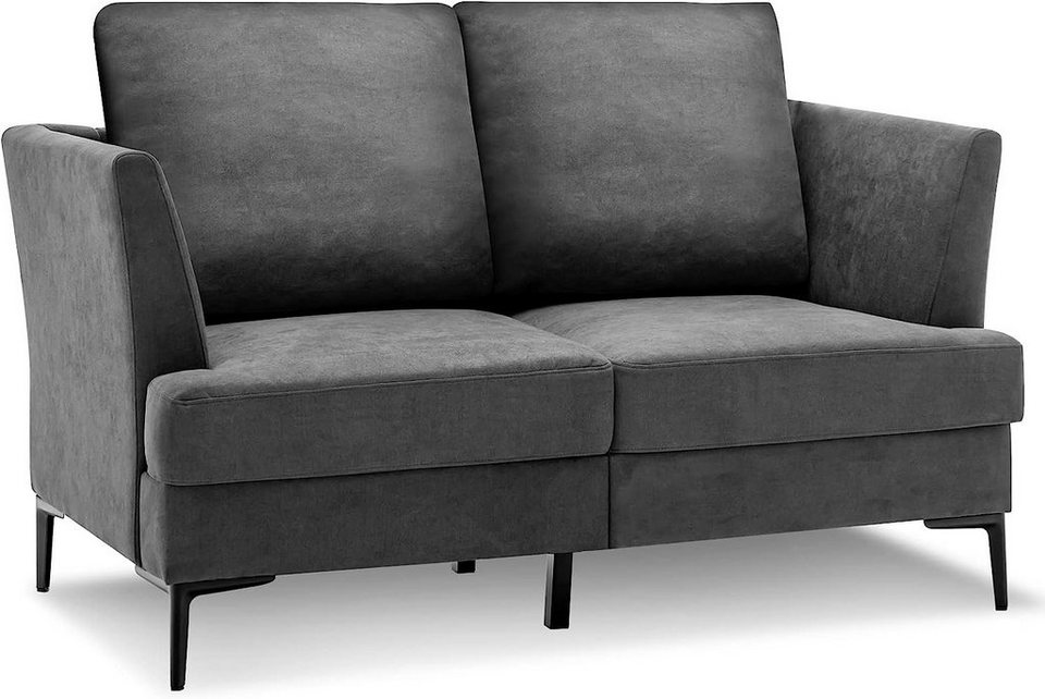 KOMFOTTEU Big-Sofa Doppelsofa, 141x80x72cm, grau