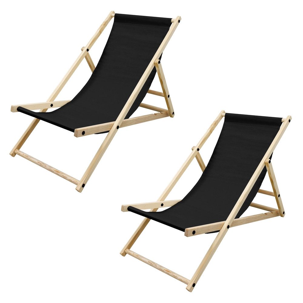 ECD Germany Gartenliege Holz Beachstuhl klappbarer günstig online kaufen