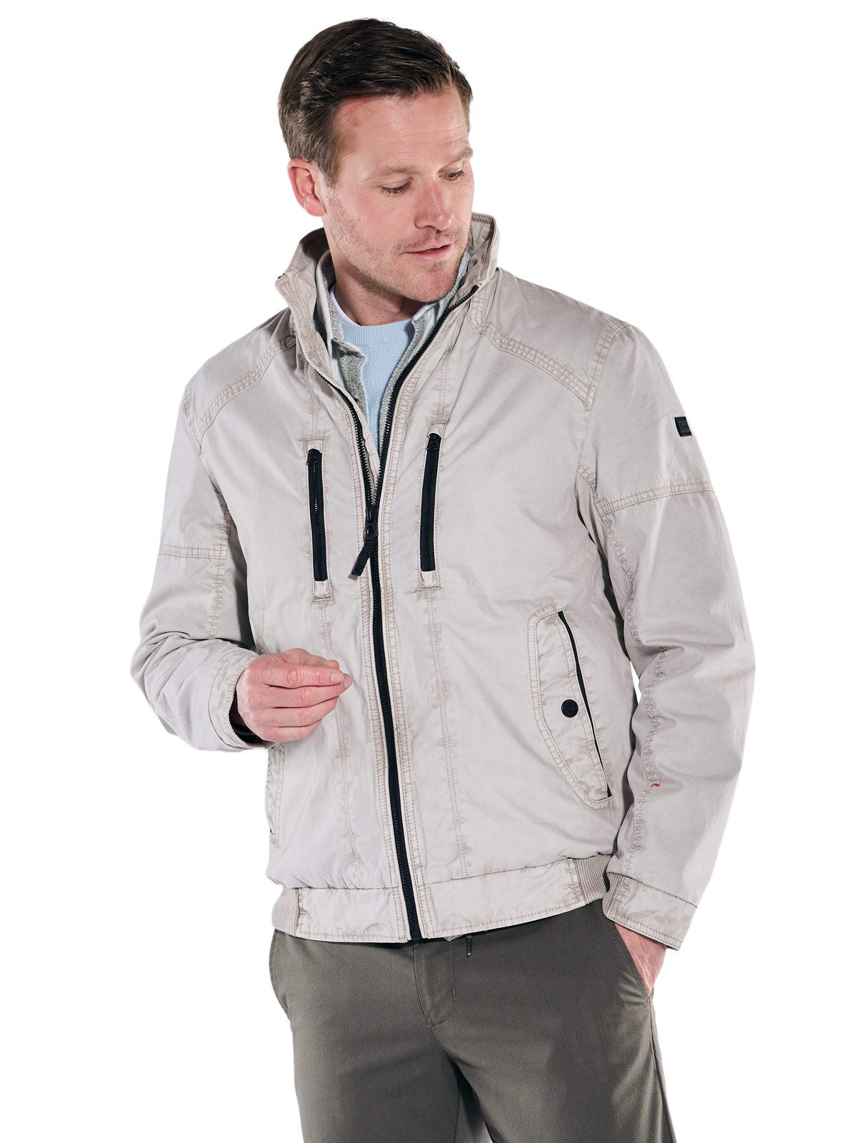 Engbers Kurzjacke Herren Baumwoll-Jacke, Beige