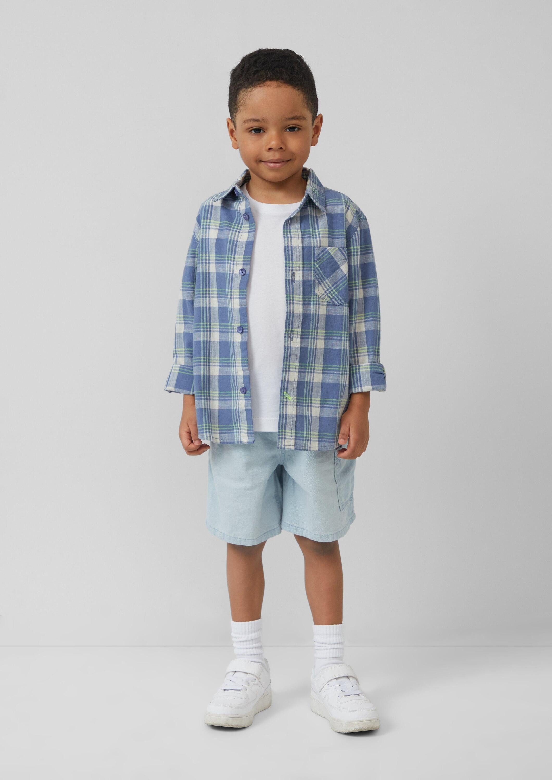 s.Oliver Kurzarmshirt T-Shirt Jerseyshirt aus Baumwolle mit Front- und Rückenprint