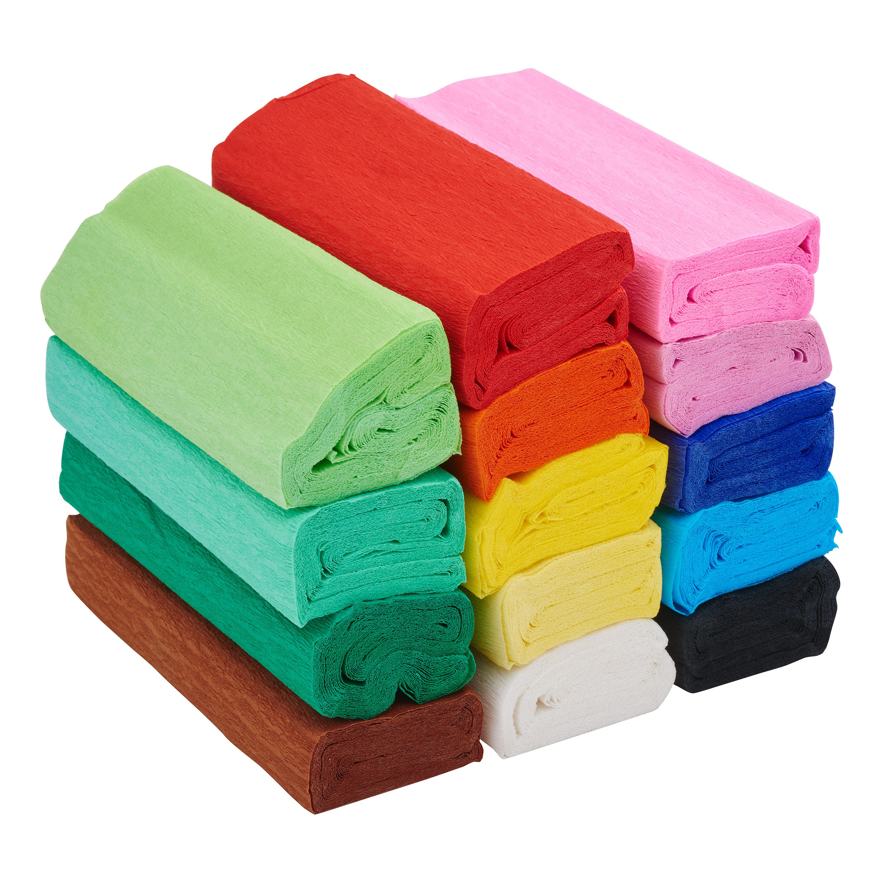 VBS Feinpapier Krepppapier-Set, farbig sortiert, 14 Stück