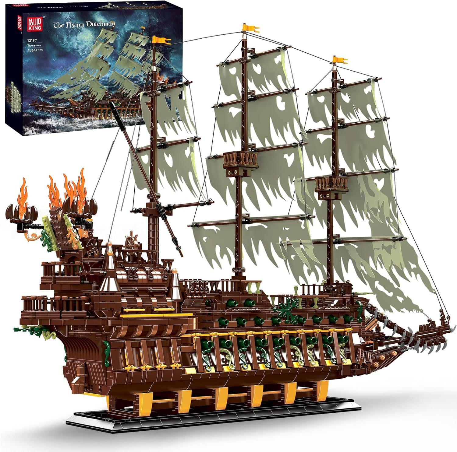 Mould King Mould King 13197 The Flying Dutchman Piratenschiff 4.364 Teile Konstruktions-Spielset, (4364 St)