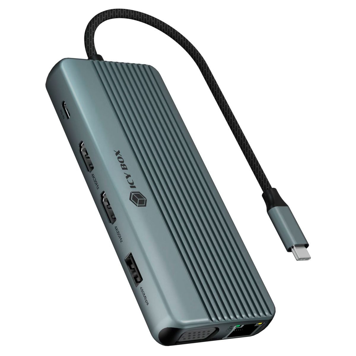 ICY BOX IB-DK4062-CPD Multi Dockingstation Netzwerk-Switch