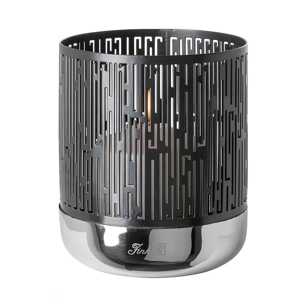Fink Duftkerze Fink Windlicht BRIANO DH 13x15.50 cm schwarz Teelichthalter günstig online kaufen