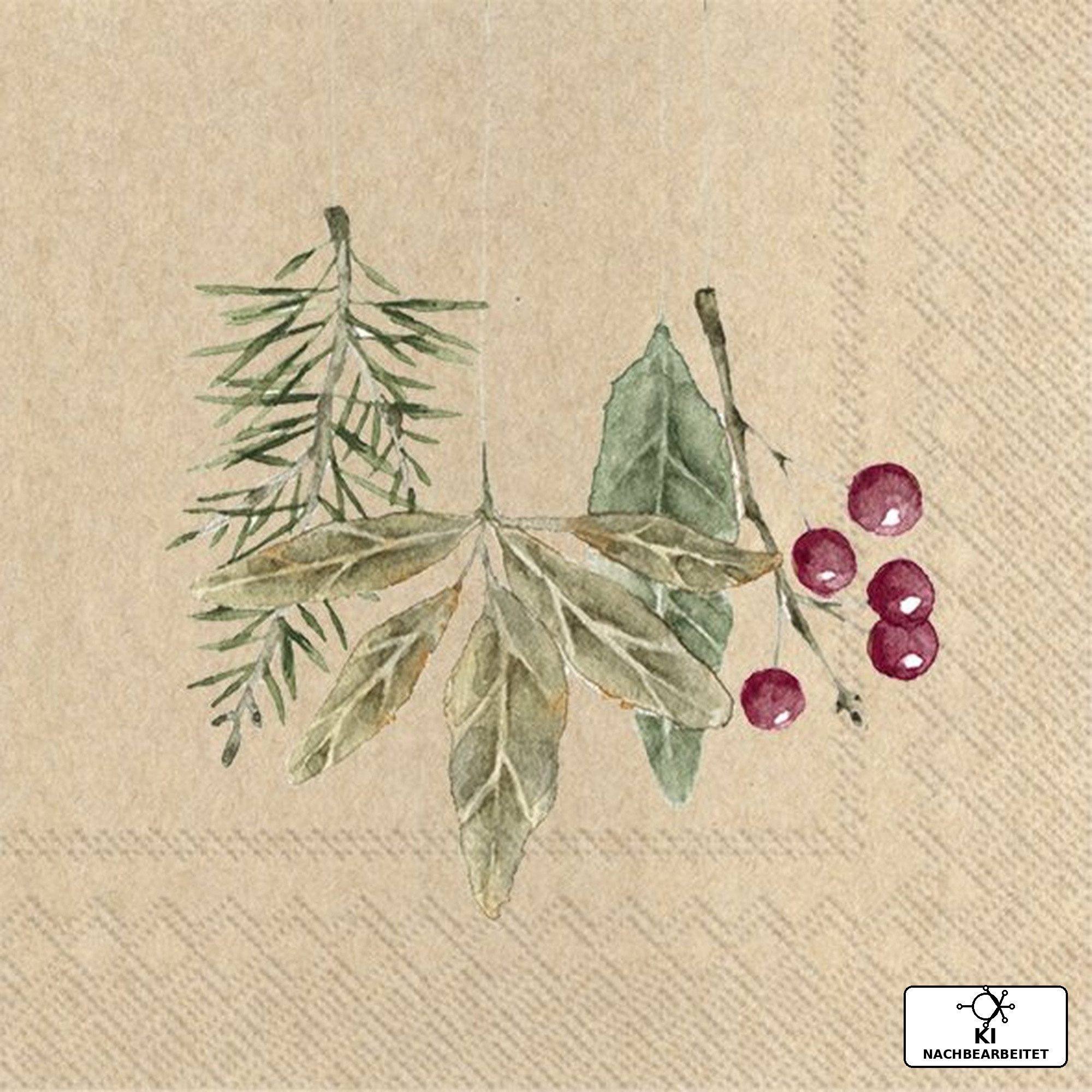 IHR Papierserviette Servietten 33x33 cm "Winter Cherish" von ihr - Weihnachten Weihnachtsd