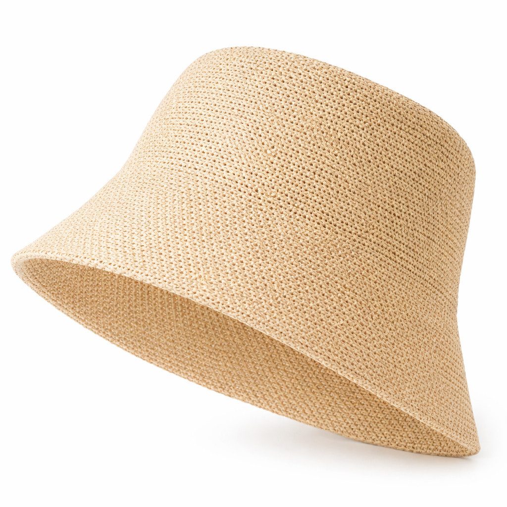ZUKUNFTSENKEL Fischerhut aus Papierstroh – Leichter Sommerhut mit breiter Krempe (Sonnenschutz, Damen, Herren) Anglerhut Bucket Hat