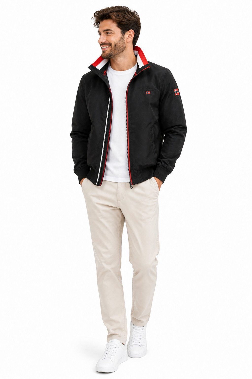 Geographical Norway Steppjacke Herren Übergangs Jacke Windbreaker Blouson Wasserabweisend Frühlings
