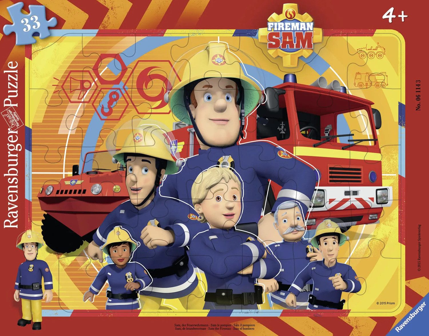 Ravensburger Puzzle Feuerwehrmann Sam: Sam, der Feuerwehrmann. Rahmenpuzzle günstig online kaufen