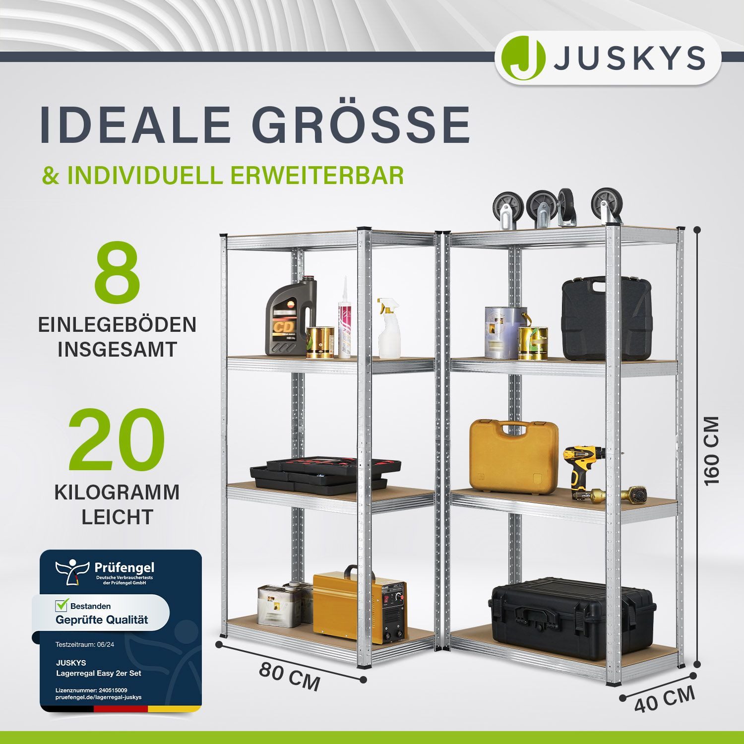 Juskys Schwerlastregal Easy, Set, 2er Set, günstig online kaufen