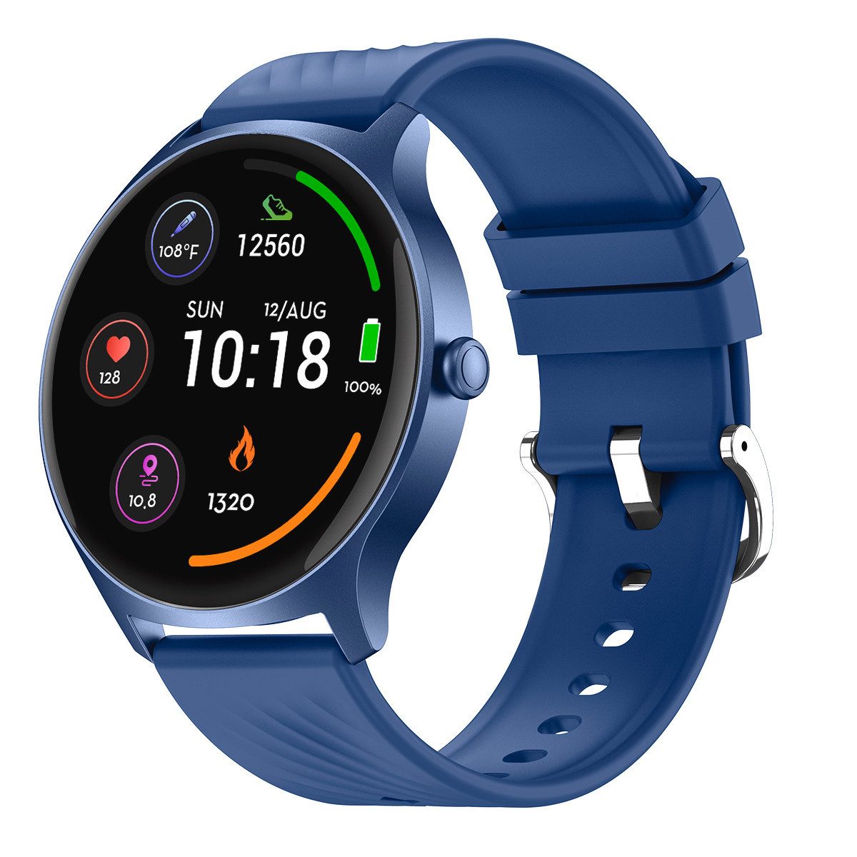 Denver SWC-387BU Smartwatch (3,6 cm/1,43 Zoll, Proprietär (herstellerspezifisch), Fitness Uhr, Fitness Tracker, Gesundheitsfunktionen