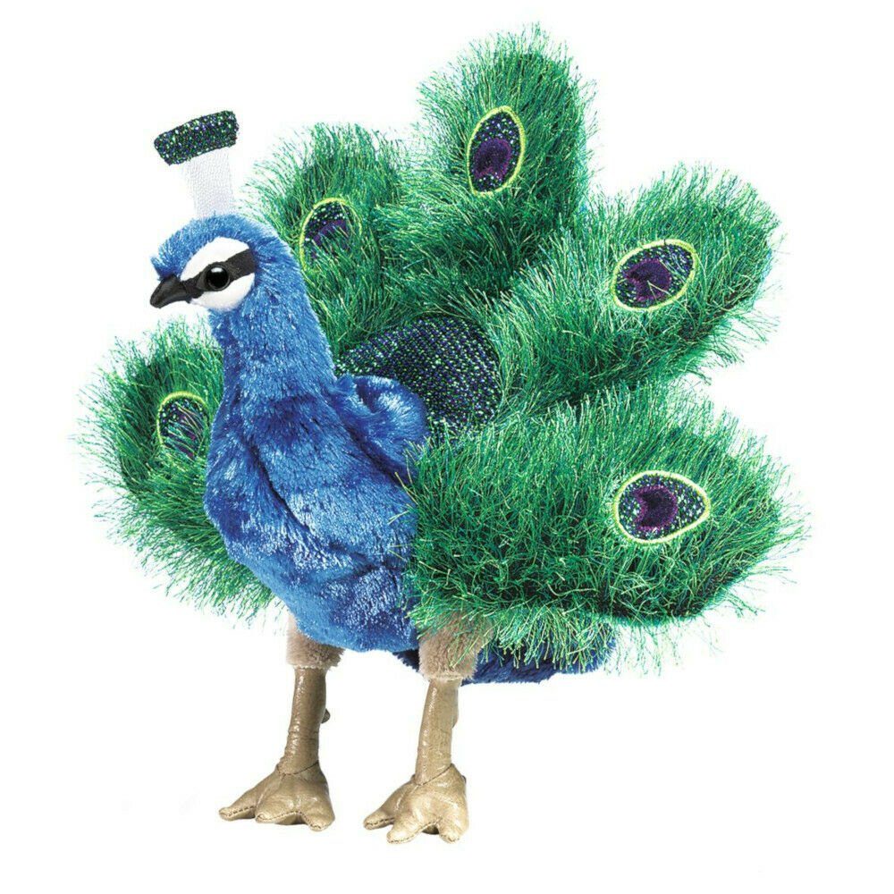 Folkmanis Handpuppen Handpuppe Folkmanis Handpuppe kleiner Pfau 2834 (Packung)