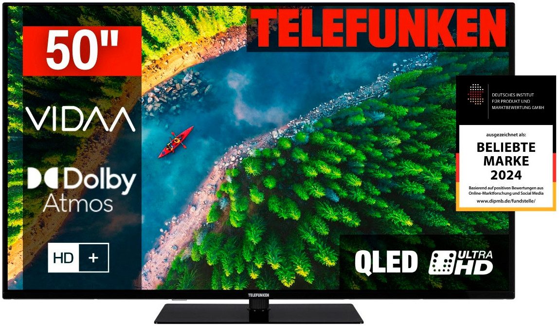 Telefunken D50Q850M8CWI QLED-Fernseher (126 cm/50 Zoll, 4K Ultra HD, Smart-TV)