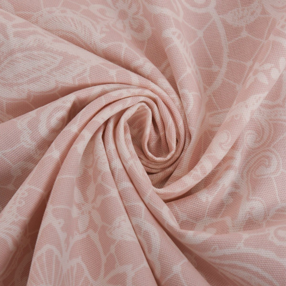 Lace 245cm, blickdicht, Spitze Vorhang made rosa SCHÖNER Smokband LEBEN., (1 florale SCHÖNER handmade, LEBEN. vorgewaschen St), Baumwolle, Germany, Vorhang in