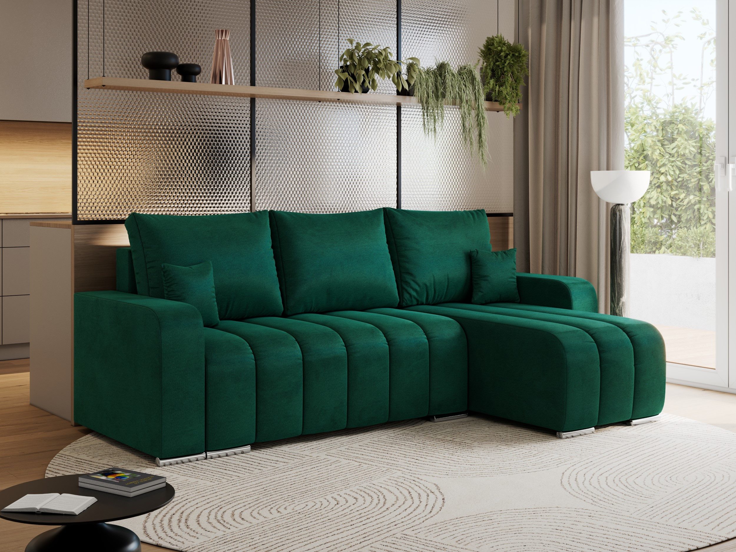MKS MÖBEL Ecksofa KIRASSO L, Set, Schlafcouch, Bonellfedern, lose Kissen, E günstig online kaufen
