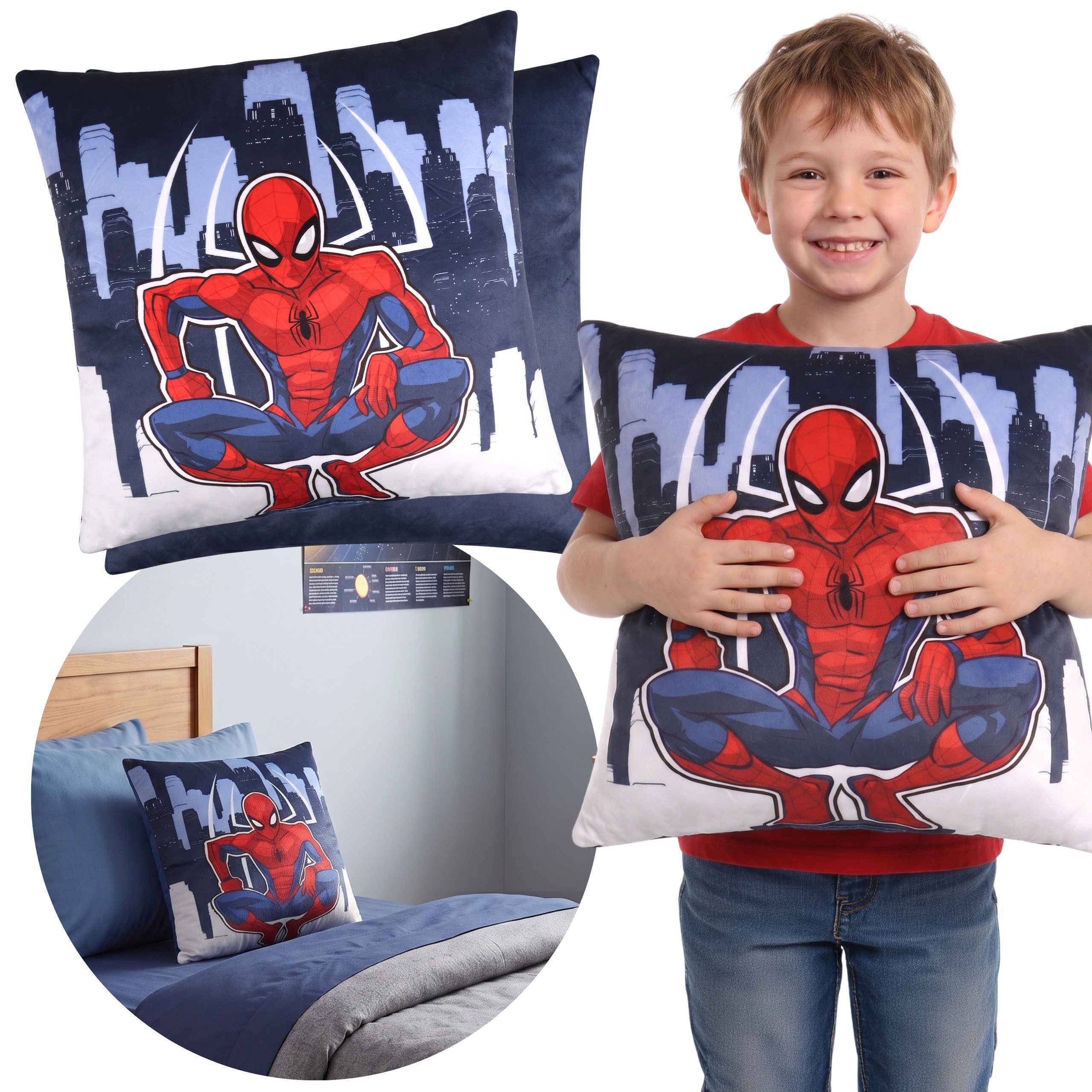 Sarcia.eu Dekokissen MARVEL Spider-Man DOPPELSEITIGES Dekokissen, Zierkissen 40x40 cm