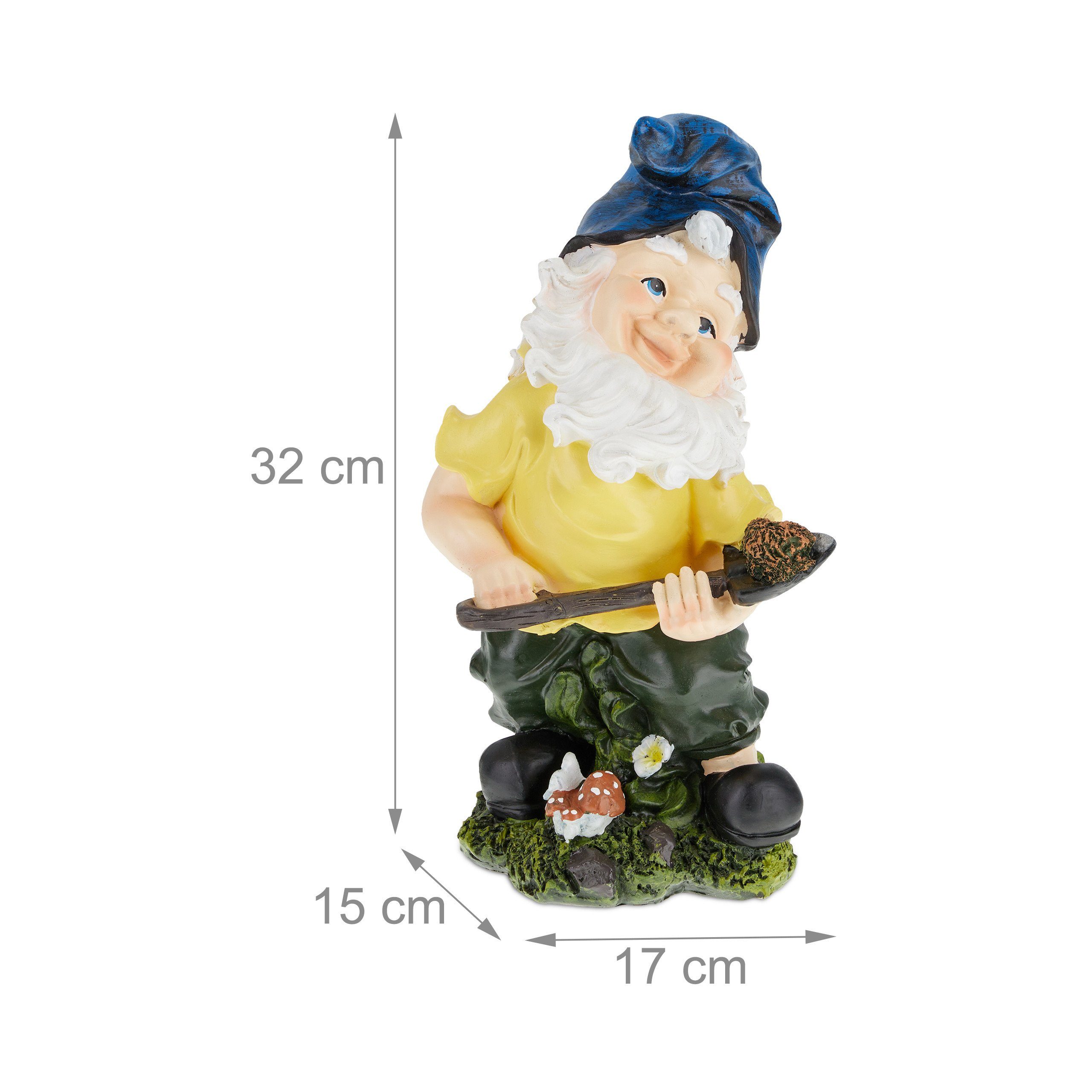 relaxdays Gartenzwerg mit Schaufel