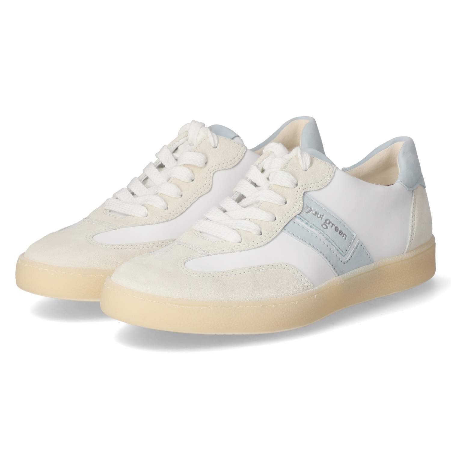 Paul Green Paul Green 5437-129 Damen Leder & Textil weiss Schnürschuh günstig online kaufen