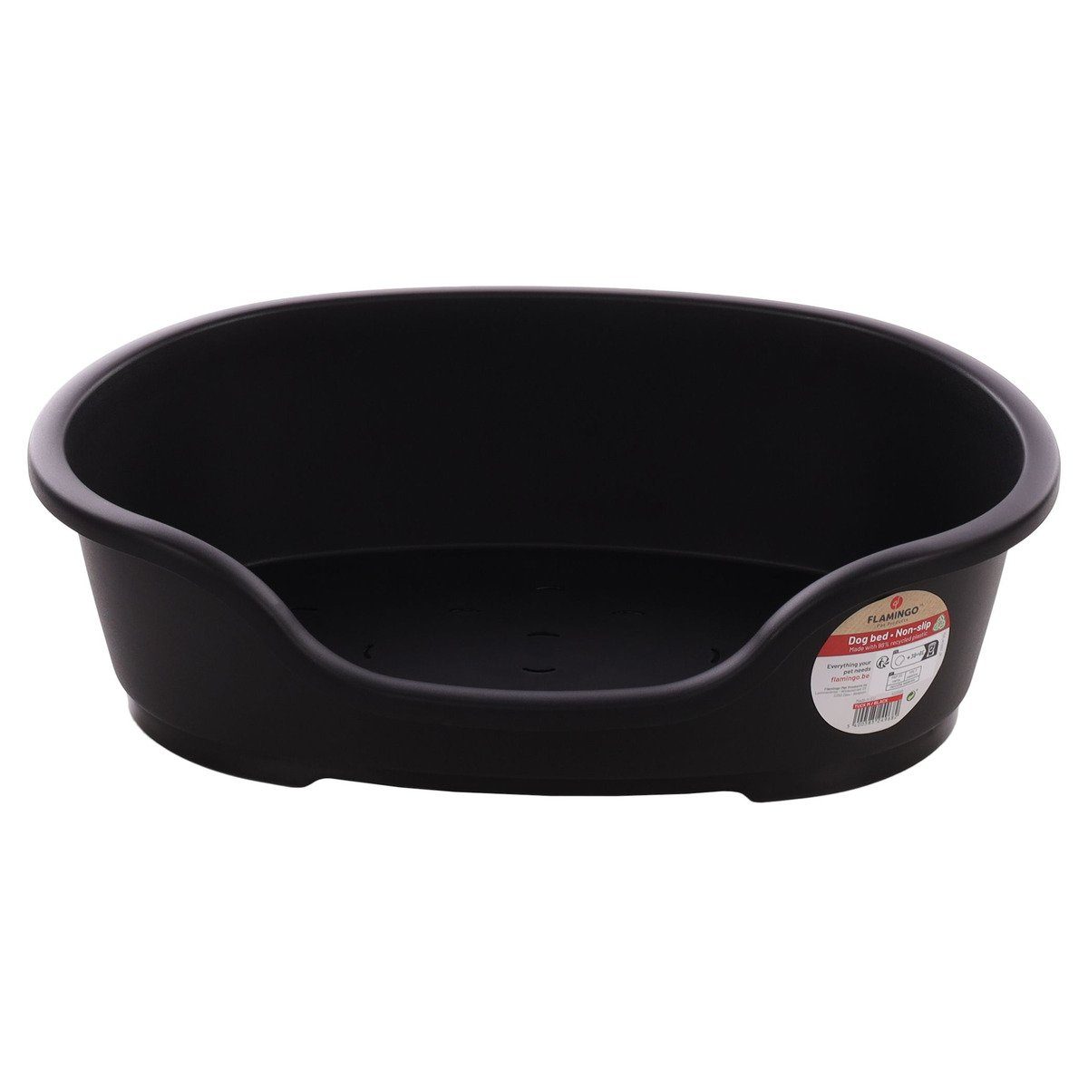 Flamingo Hundekorb Hundekorb Tuck oval aus Kunststoff schwarz günstig online kaufen