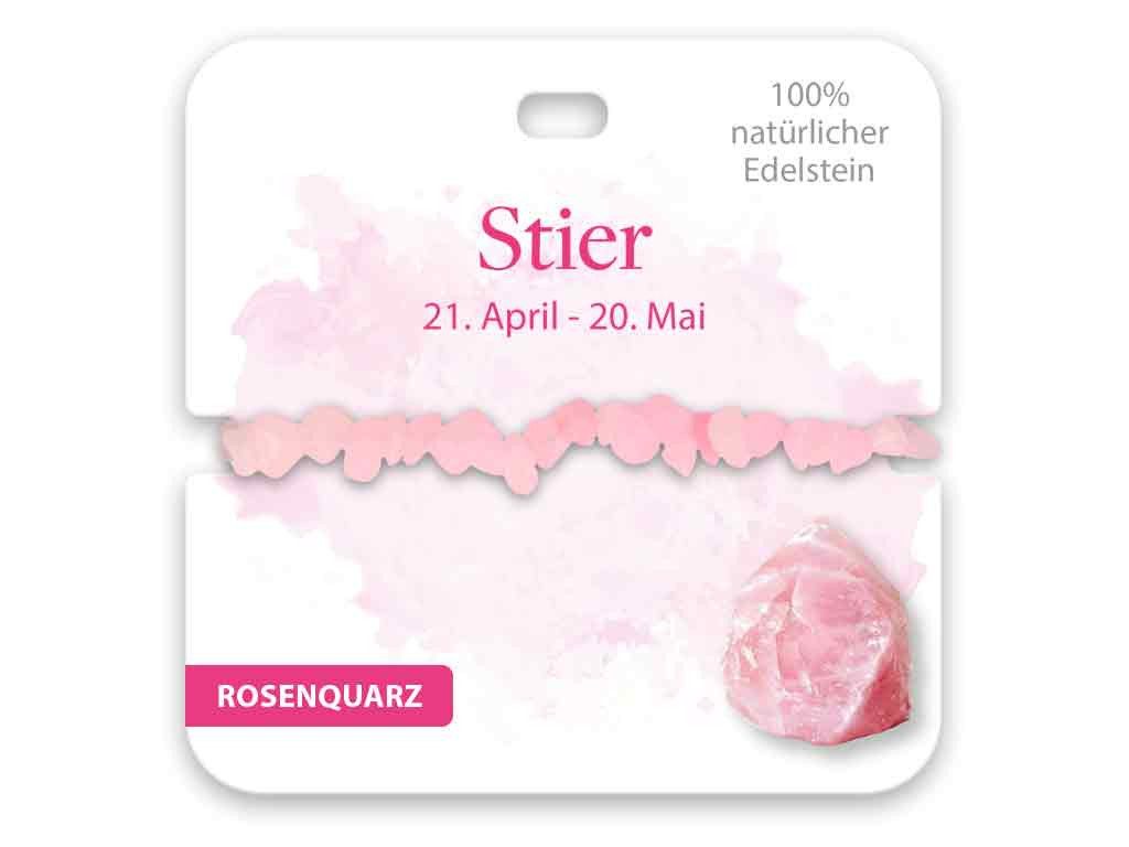 bb Klostermann Armband BB Klostermann Edelstein Armband Rosenquarz Sternzeichen Stier