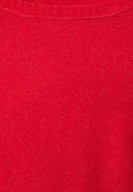 Cecil Rundhalspullover Cecil Cosy Pullover in Strong Red (1-tlg) Locker geschnitten