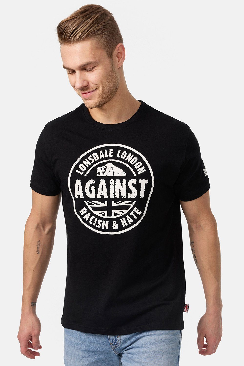 AGAINST RACISM Lonsdale T-Shirt