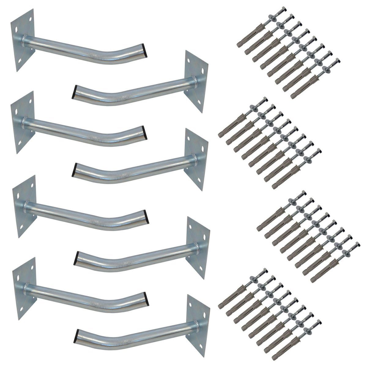 SAT-Halterung 8x Autoreifen Wandhalter 35cm Reifenhalter Felgen Halterung