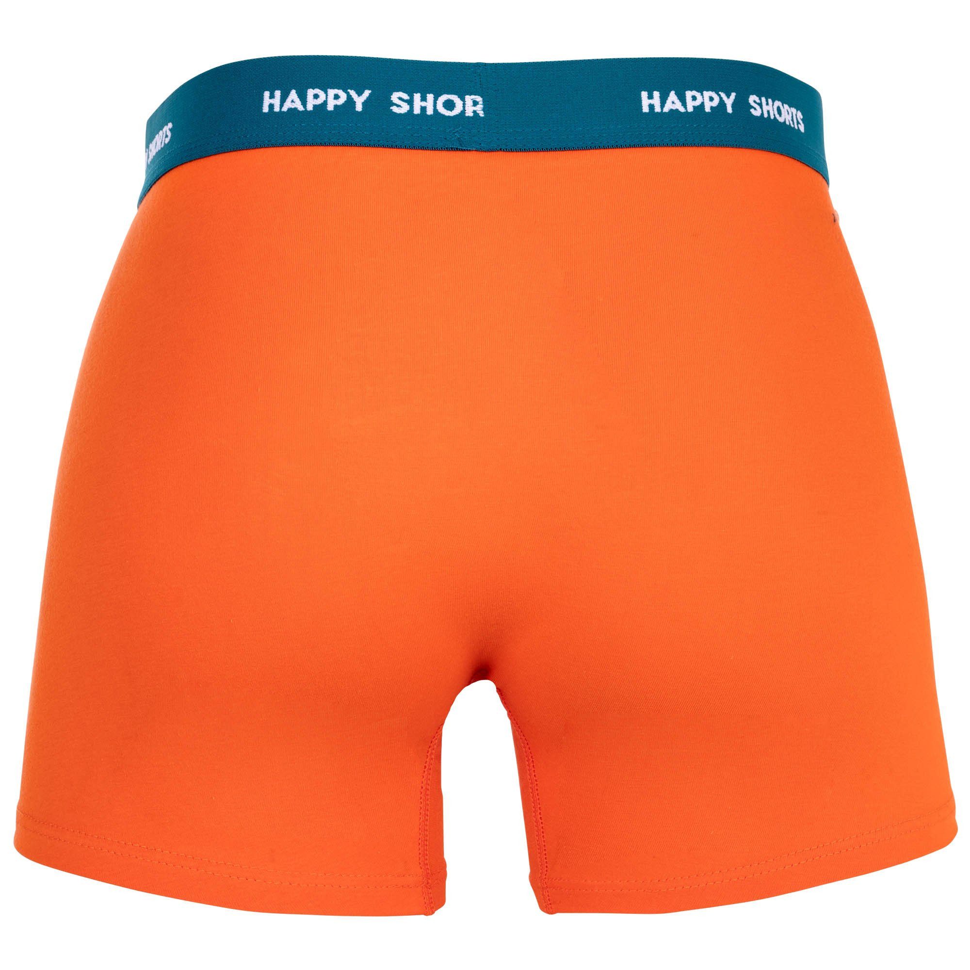HAPPY SHORTS Boxer Herren Boxershort 3er Pack Baumwolle (Packung, 3er Pack)