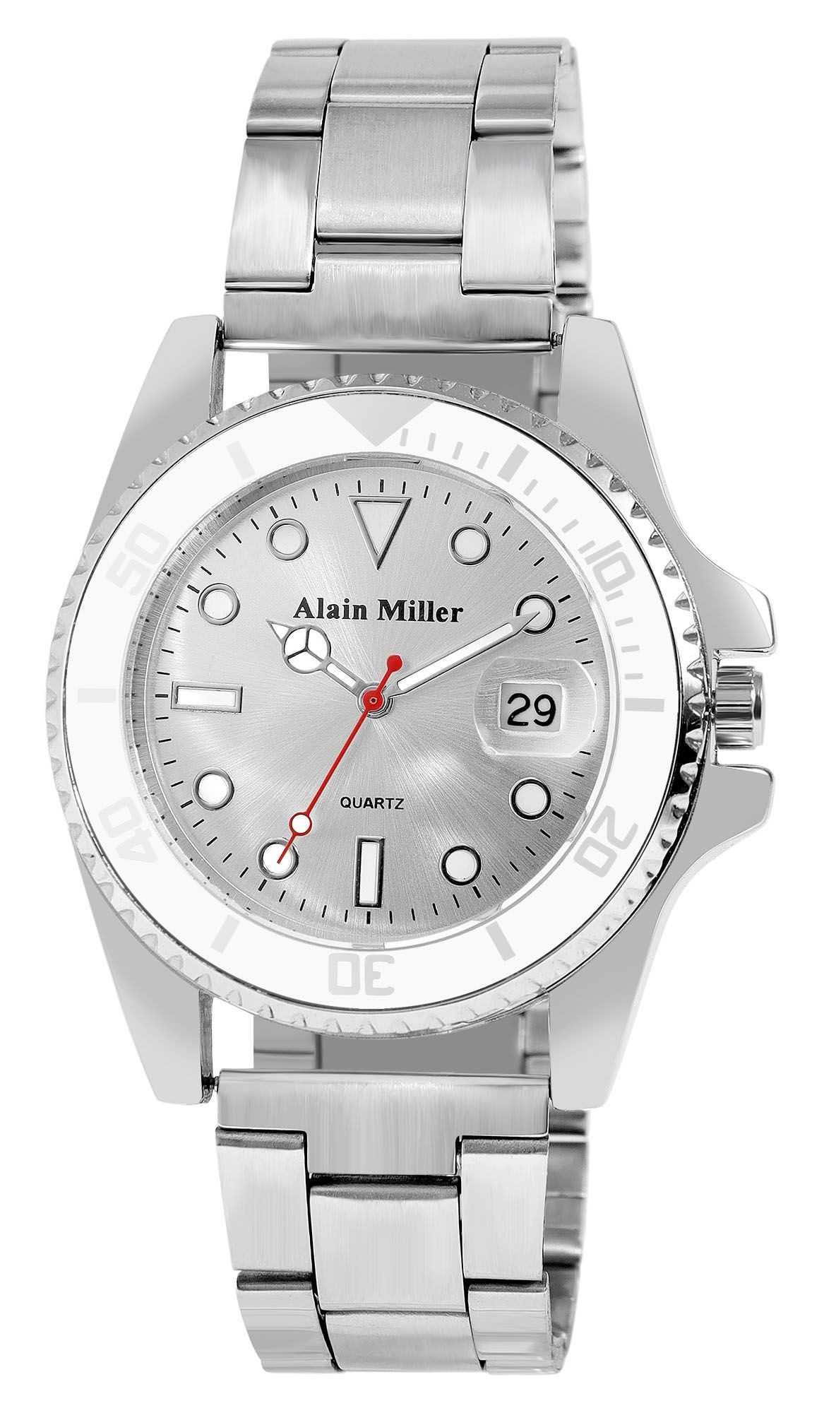 Alain Miller Quarzuhr 2800108 mit Edelstahlarmband, Datumsanzeige, sportlic günstig online kaufen