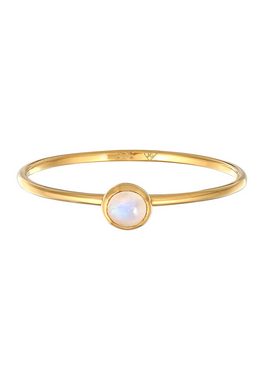 Elli Premium Fingerring Solitär Mondstein Edelstein 375 Gelbgold