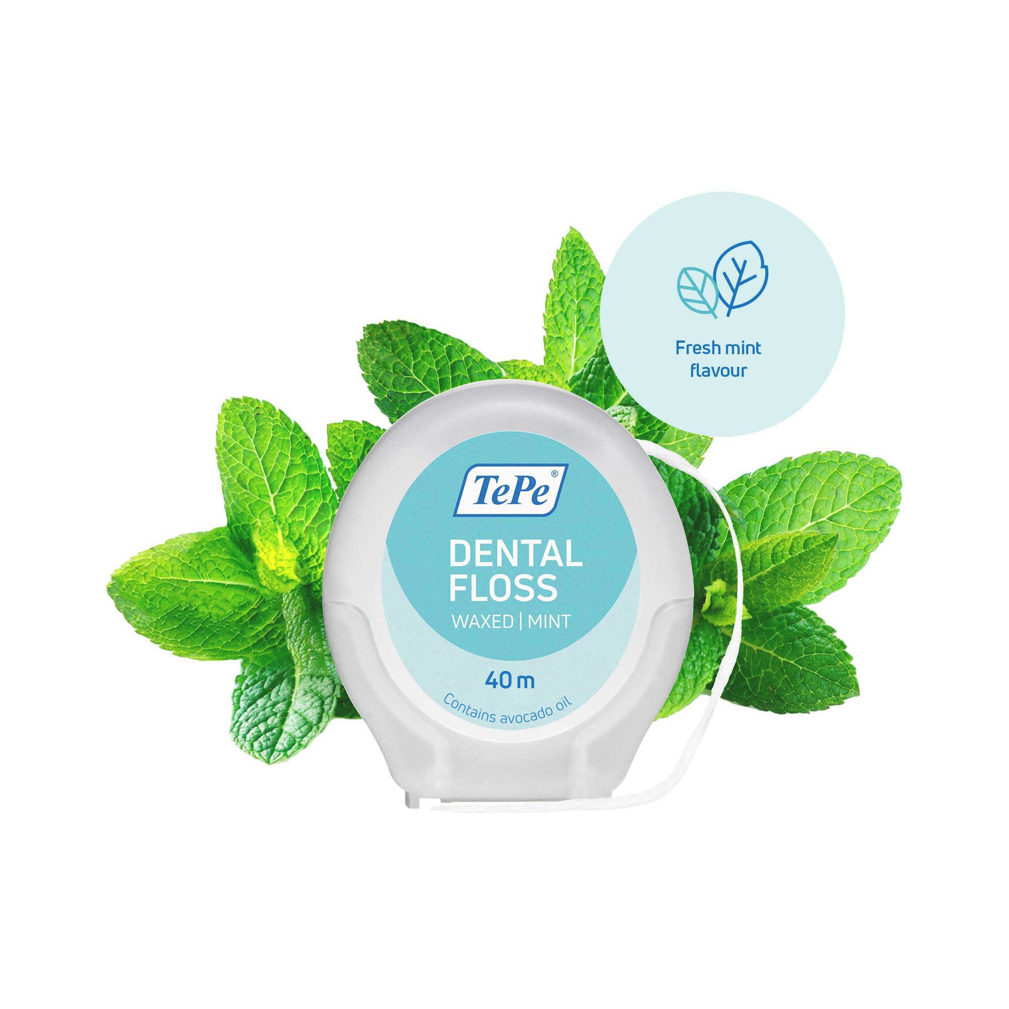 TePe Zahnseide 3er Set Tepe Dental Floss, 3x40m, (3er Set Tepe Dental Floss, nachhaltige Zahnseide, 3x40m, 3-St)