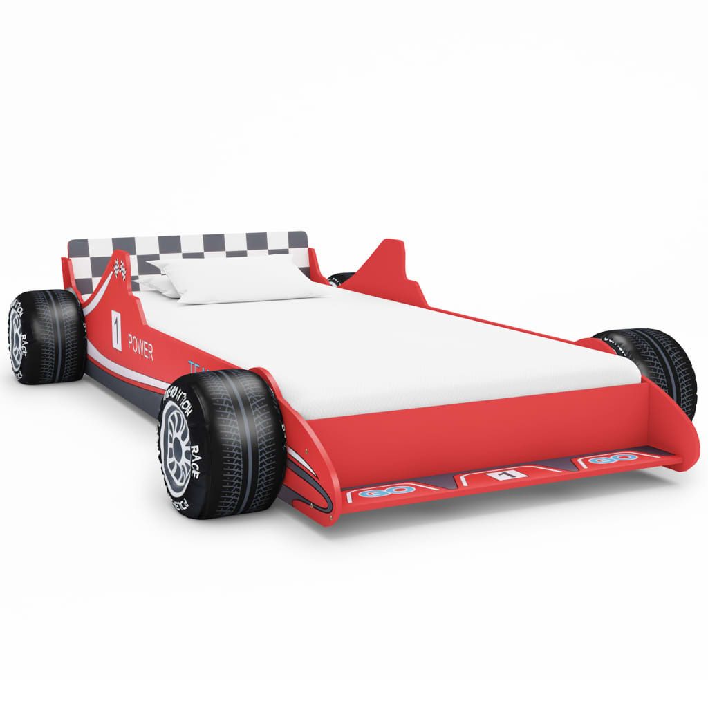 vidaXL children's bed, children's bed with slatted base, 3D design bed, racing car motif bed, 90 x 200 cm