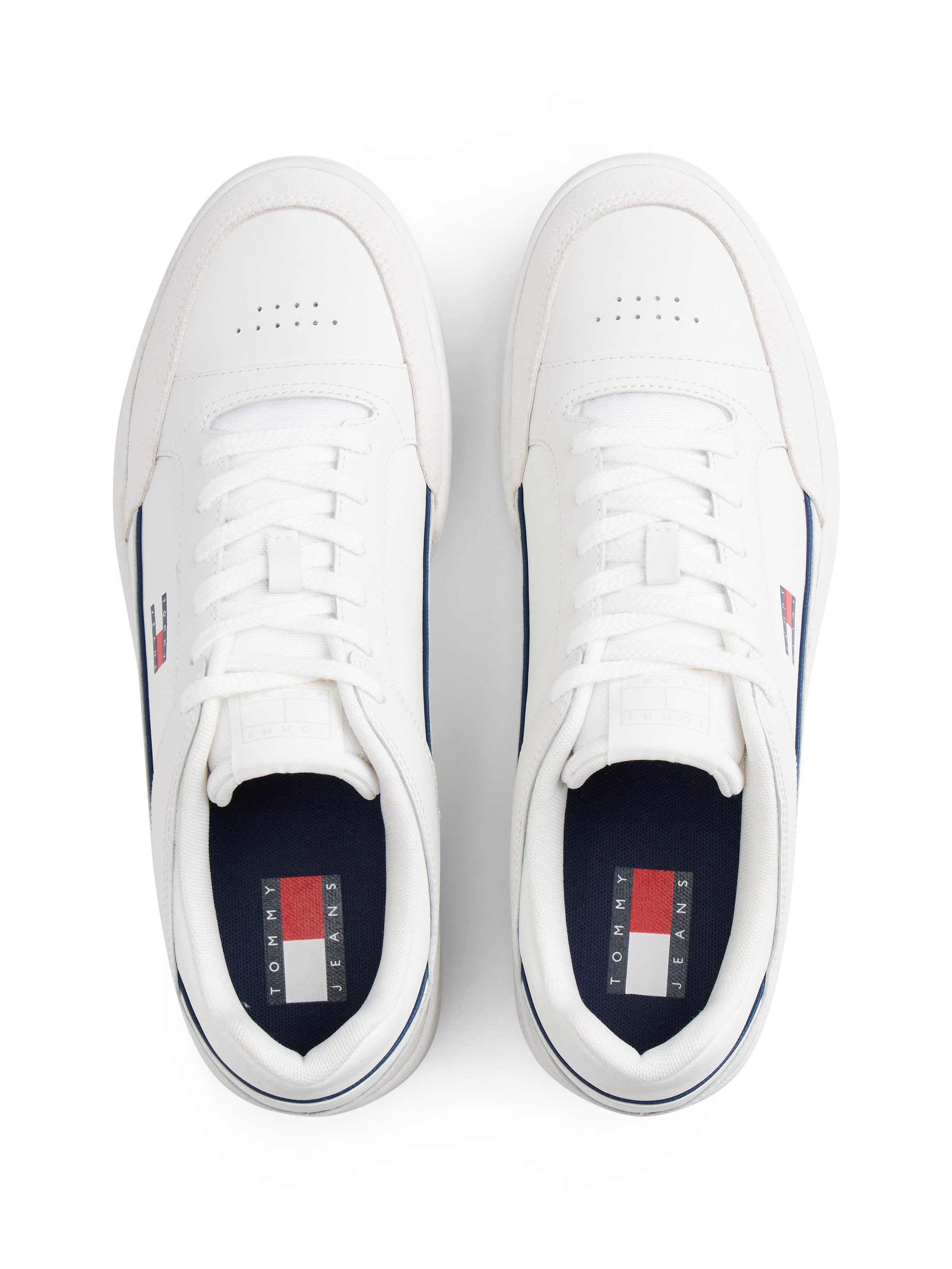 Tommy Jeans TOMMY JEANS PINPERF LTH BASKET Sneaker Freizeitschuh, Halbschuh, Schnürschuh mit farbiger Pasepellierung