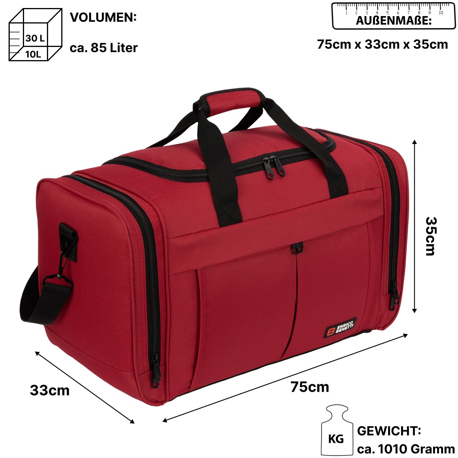 EAAKIE Sporttasche 85 L Reisetasche Saunatasche Sporttasche Fitnesstasche Damen Herren
