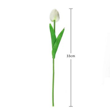 Kunstblumenstrauß Künstliche Blumen Gefälschte Blume Tulpe Latex Material Real Touch, Lubgitsr