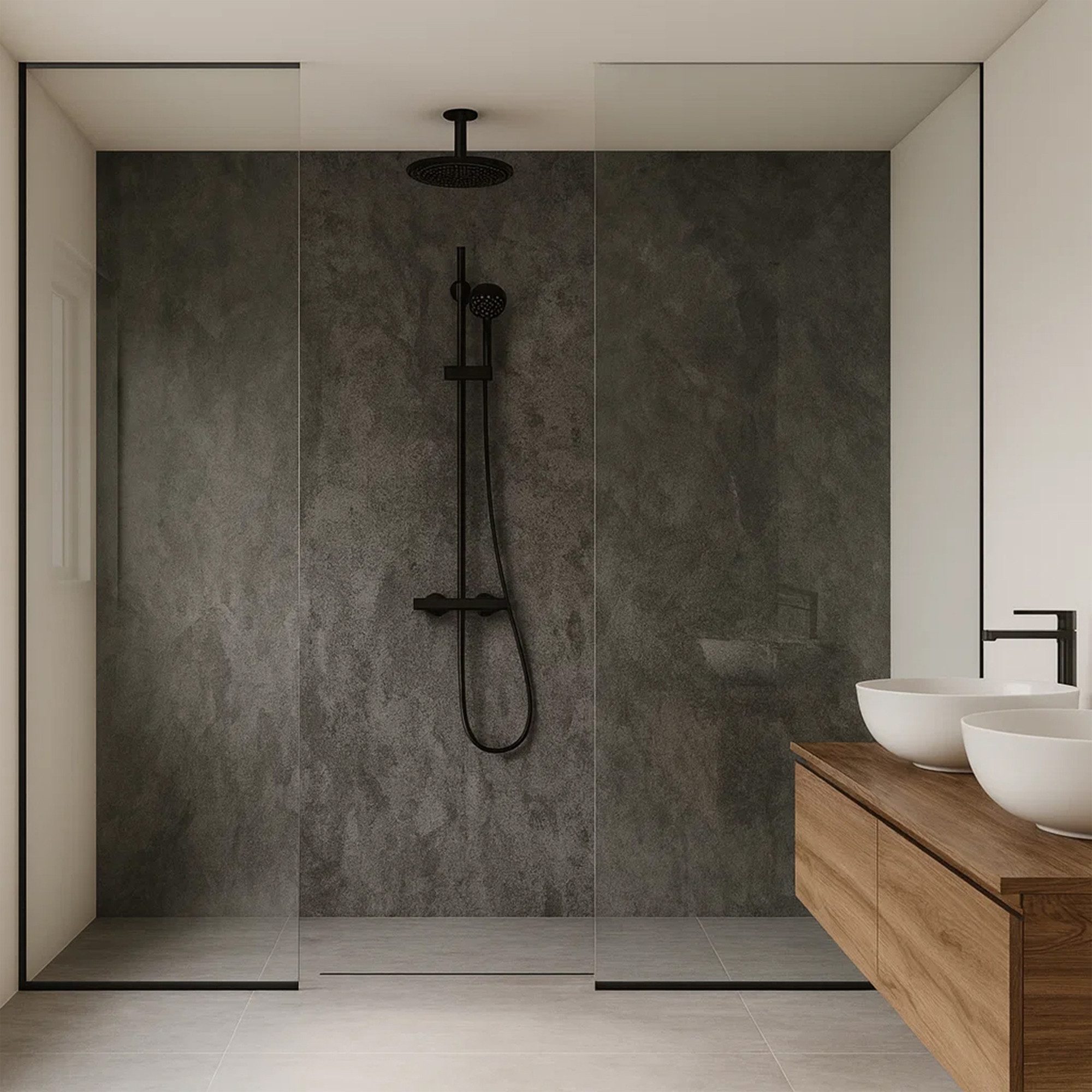 neu.haus Duschrückwand, (Set, 4-tlg), Wandpaneel »Bladel« 120 x 60 cm Urban günstig online kaufen