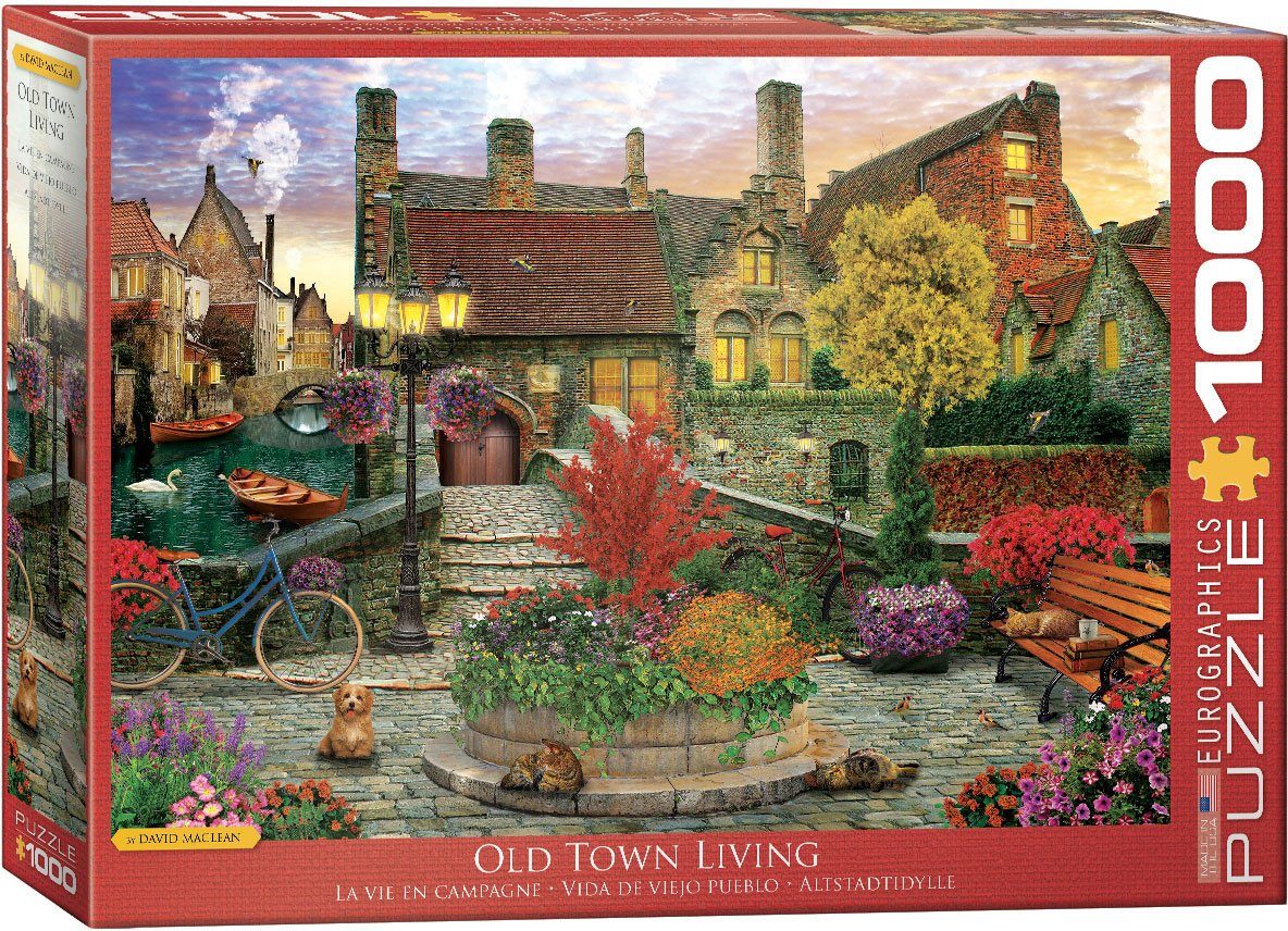 empireposter Puzzle Romatische Altstadt von Dominic Davison - 1000 Teile Puzzle im Format 68x48 cm, Puzzleteile