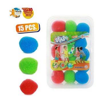Toi-Toys Badespielzeug SPLASH Super Splashbälle 5cm (15 Stück mit Aufbewahrungsbox), wiederverwendbar und nachhaltig