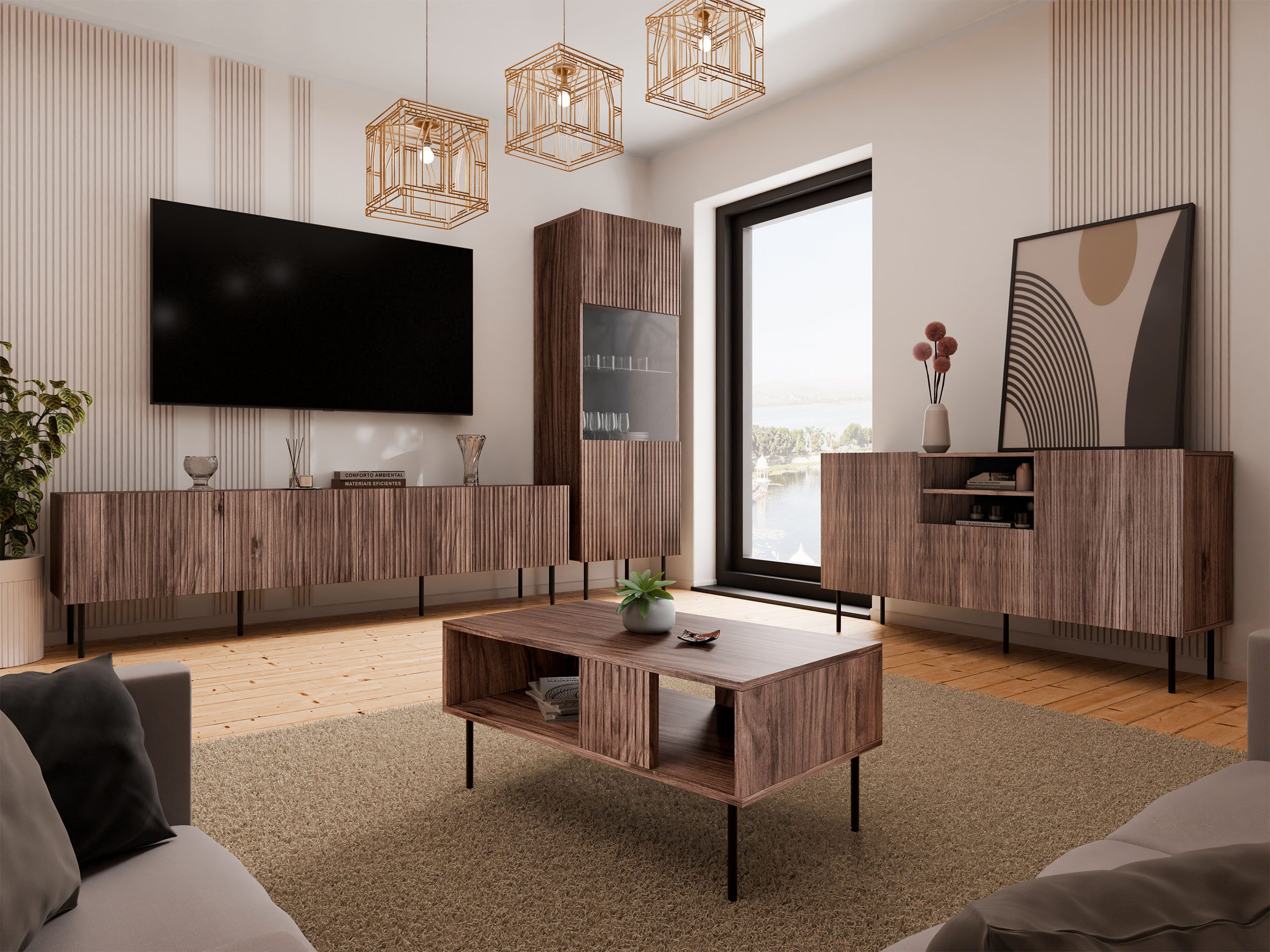 MIRJAN24 Wohnzimmer-Set Tacos I, (4er-Set, Kommode, günstig online kaufen