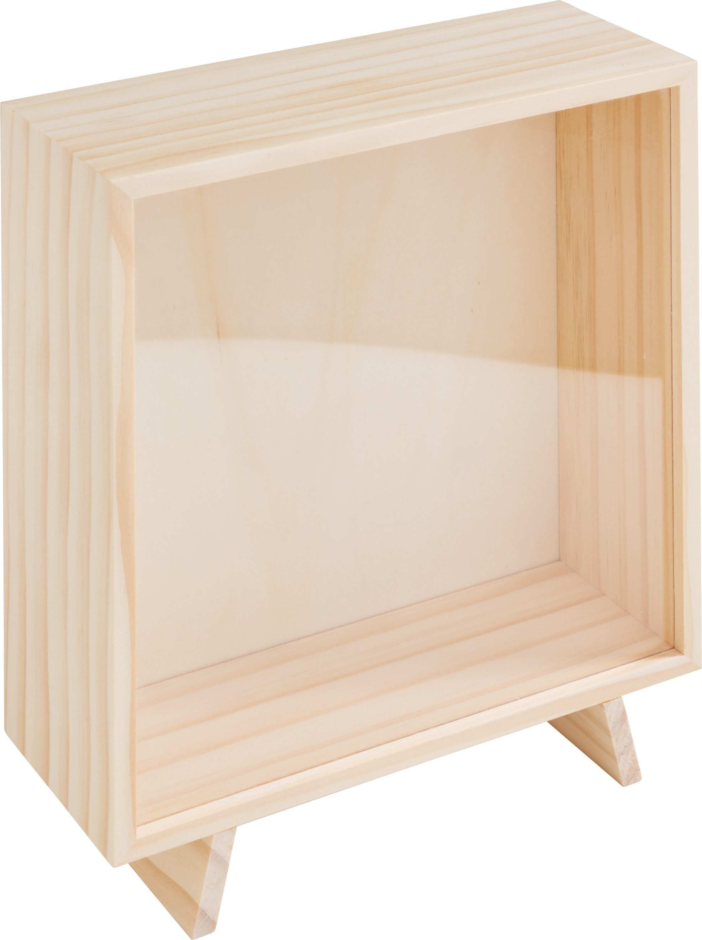 VBS Bilderrahmen VBS Dekorahmen mit Standfüßen, 24 x 20 x 8 cm Kieferholz
