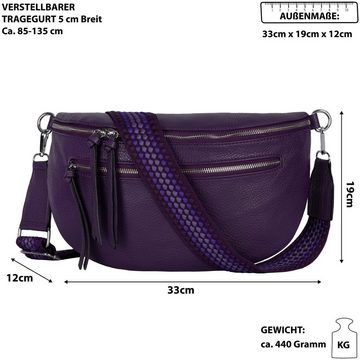 EAAKIE Gürteltasche Bauchtasche Umhängetasche Crossbody-Bag Hüfttasche Kunstleder Italy-D, als Schultertasche, CrossOver, Umhängetasche tragbar