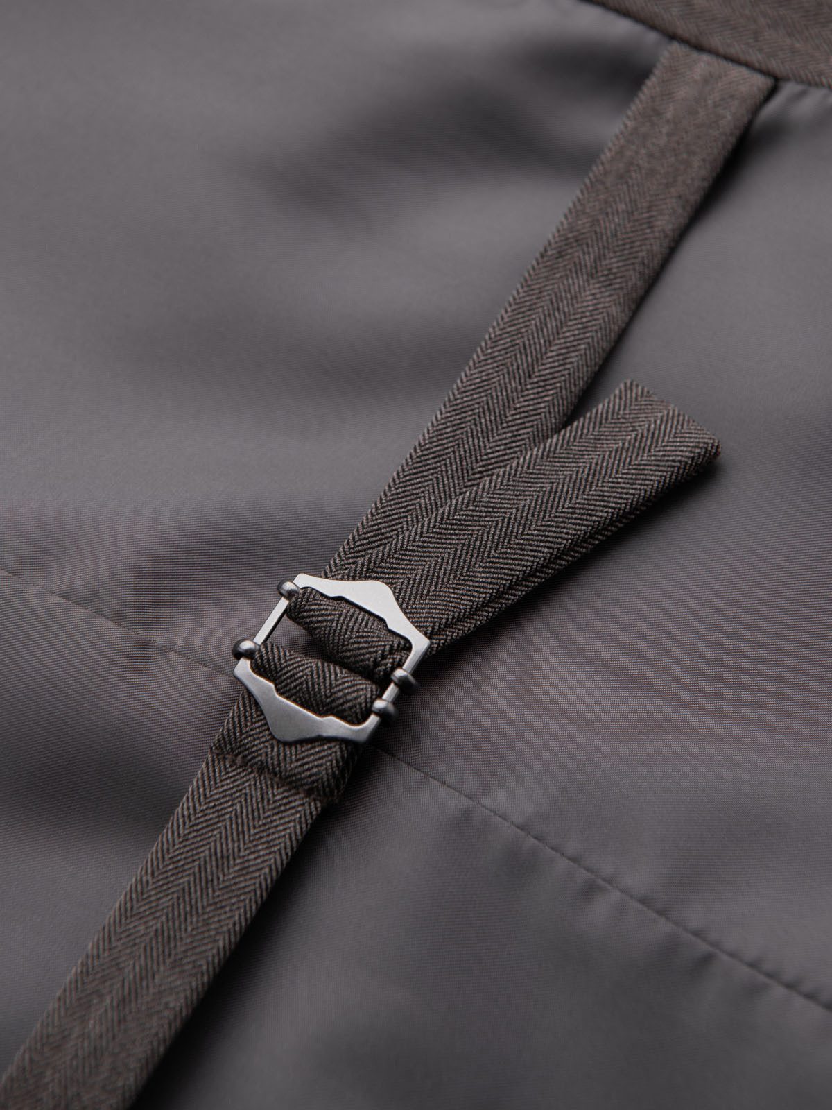 OMBRE Anzugweste Elegante Herren-Weste mit Fischgrätmuster SLIM FIT
