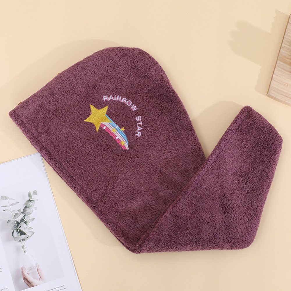 L.Ru UG Turban-Handtuch Haartrocknungskappe mit Schlaufe absorbiert Wasser, (1-St), Duschhaube für trockenes Haar