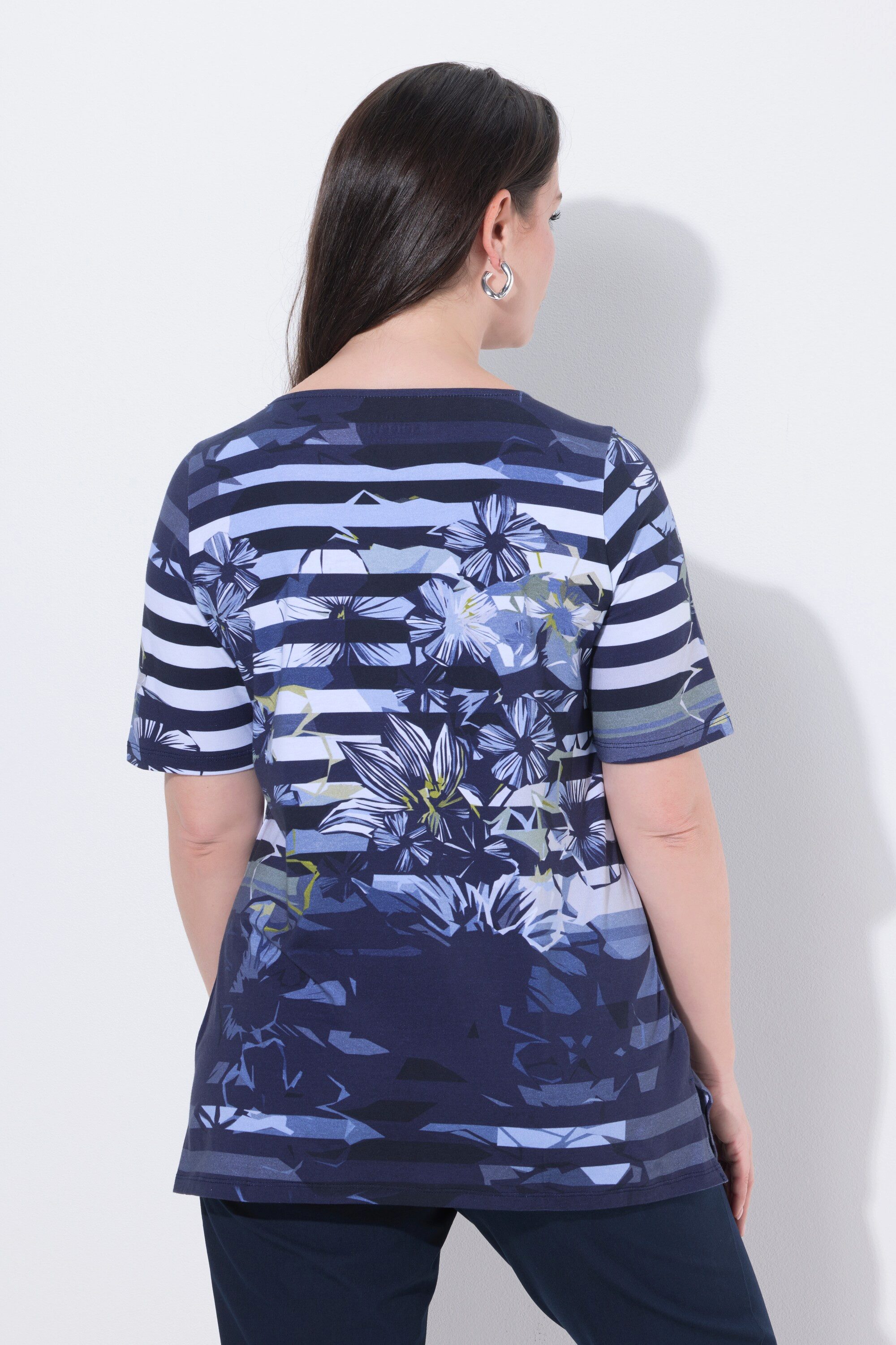 Ulla Popken T-Shirt T-Shirt U-Boot-Ausschnitt Halbarm Pima Cotton – Bild 3 von 4