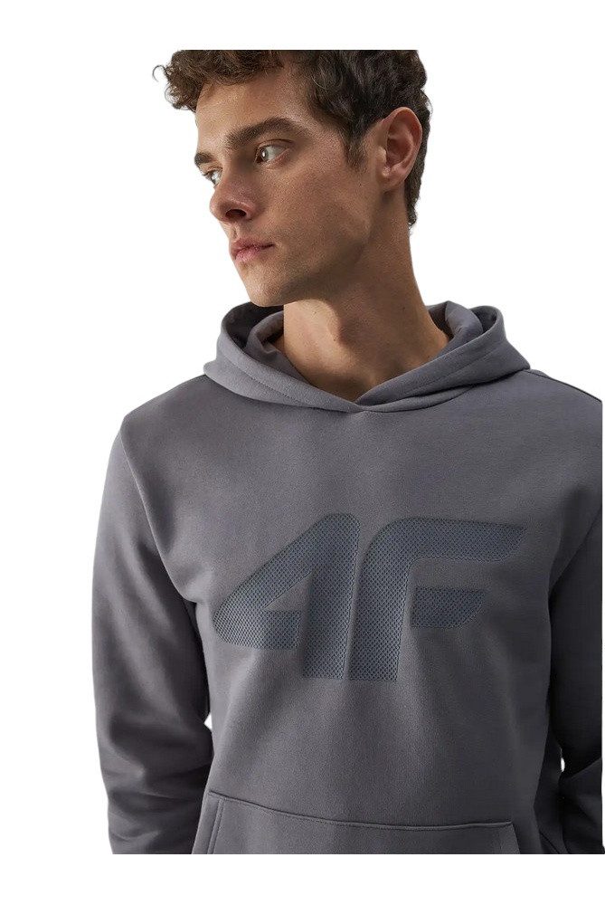 4F Kapuzenpullover Sweatshirt M1494 (Baumwolle) grau Herren