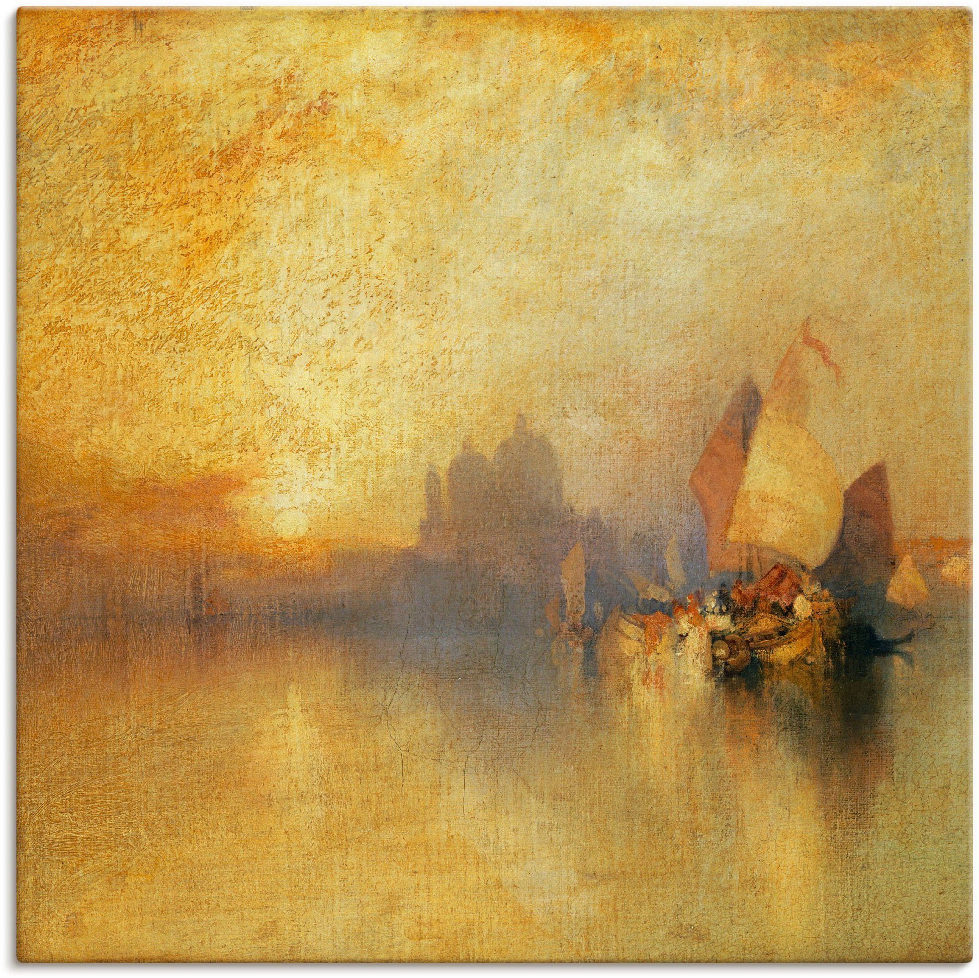 Artland Leinwandbild Venedig bei Sonnenuntergang., Sonnenaufgang & -untergang (1 St), auf Holzrahmen gespannt