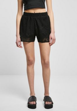 URBAN CLASSICS Stoffhose Urban Classics Damen Ladies Crochet Lace Resort Shorts (1-tlg)