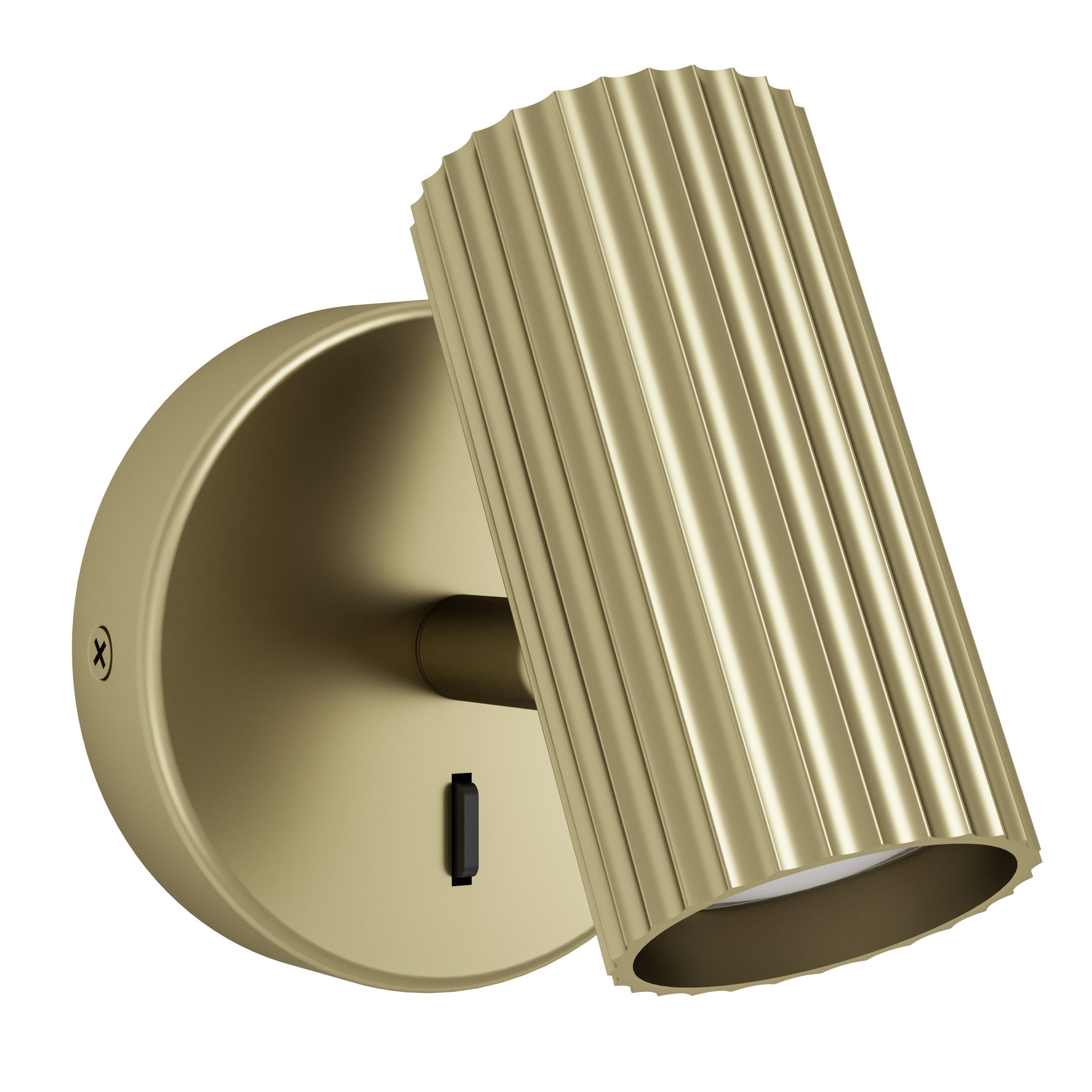 EGLO Wandleuchte PORTILLO Wandlampe - Alu, Stahl - GU10 - 1X5W - IP20, Ein-/Ausschalter, ohne Leuchtmittel, Wandstrahler, Wandspot, Wohnzimmer, Flur, L10,5 x H11 x AL12,5 cm