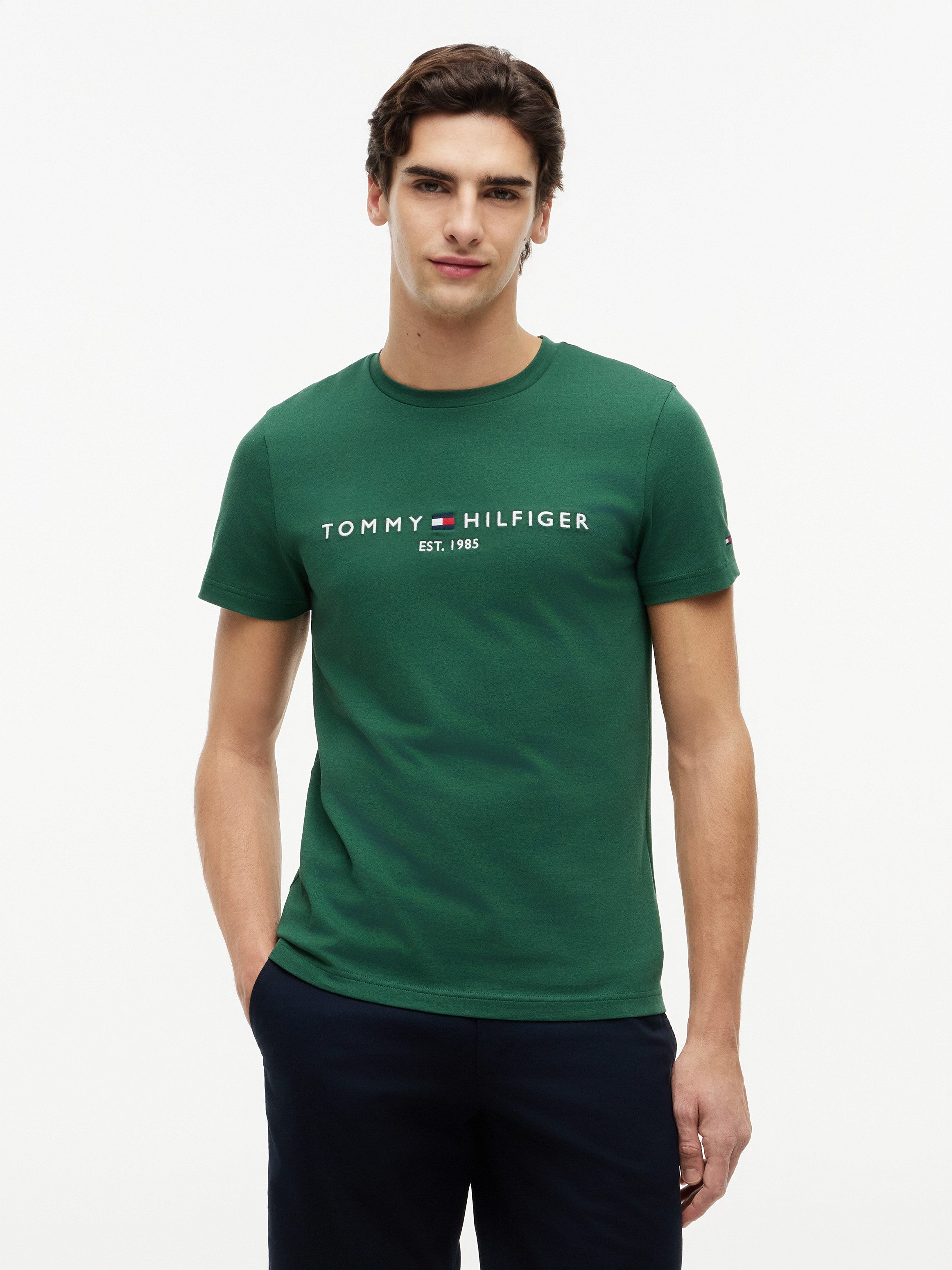 Tommy Hilfiger T-Shirt TOMMY LOGO aus reiner Baumwolle